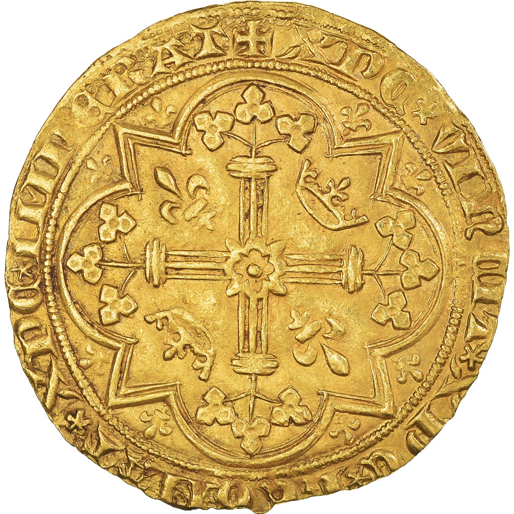 Monnaie, France, Charles V, Franc à pied, 1365, SUP, Or, Duplessy:360