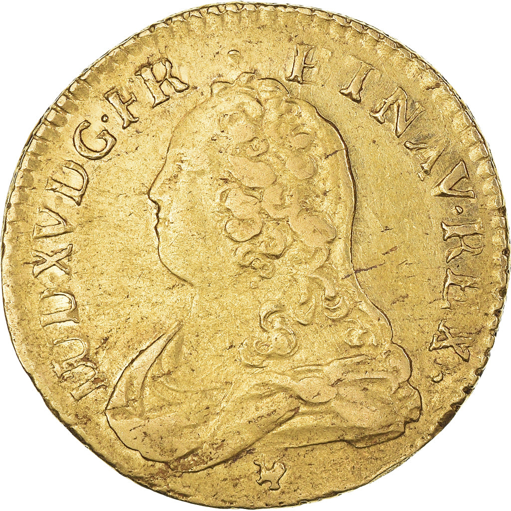 Monnaie, France, Louis XV, Louis d'Or, 1727/6, Montpellier, TTB+, Or, KM:489.14