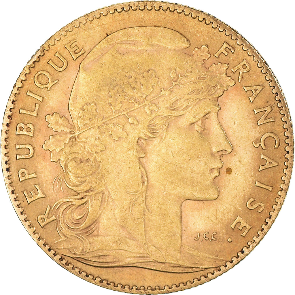 Monnaie, France, Marianne, 10 Francs, 1908, Paris, TTB, Or, Gadoury:1017, KM:846