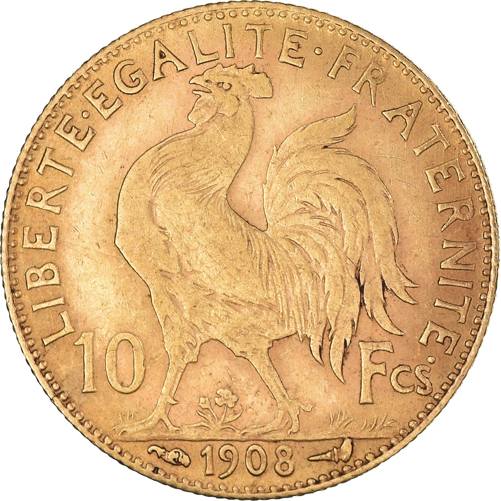 Monnaie, France, Marianne, 10 Francs, 1908, Paris, TTB, Or, Gadoury:1017, KM:846