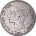 Moneda, España, Alfonso XII, 5 Pesetas, 1879, BC+, Plata, KM:676