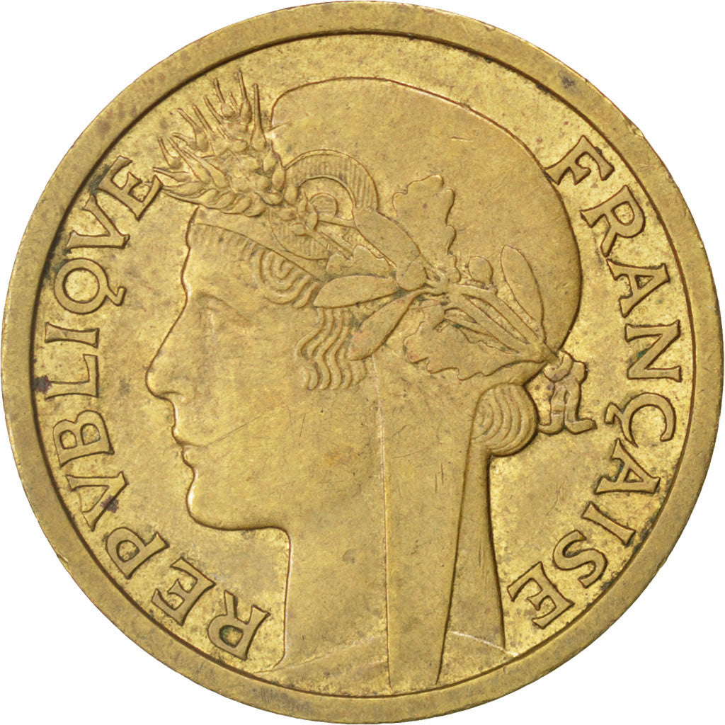 FRENCH WEST AFRICA, Franc, 1944, KM #2, EF(40-45), Aluminum-Bronze, 23,...