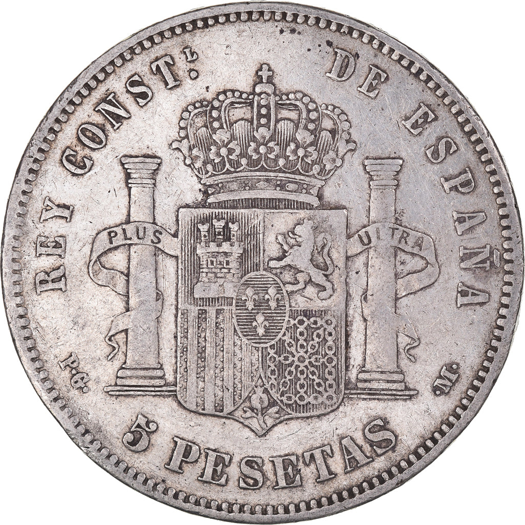 Coin, Spain, Alfonso XIII, 5 Pesetas, 1892, Madrid, VF(30-35), Silver, KM:700