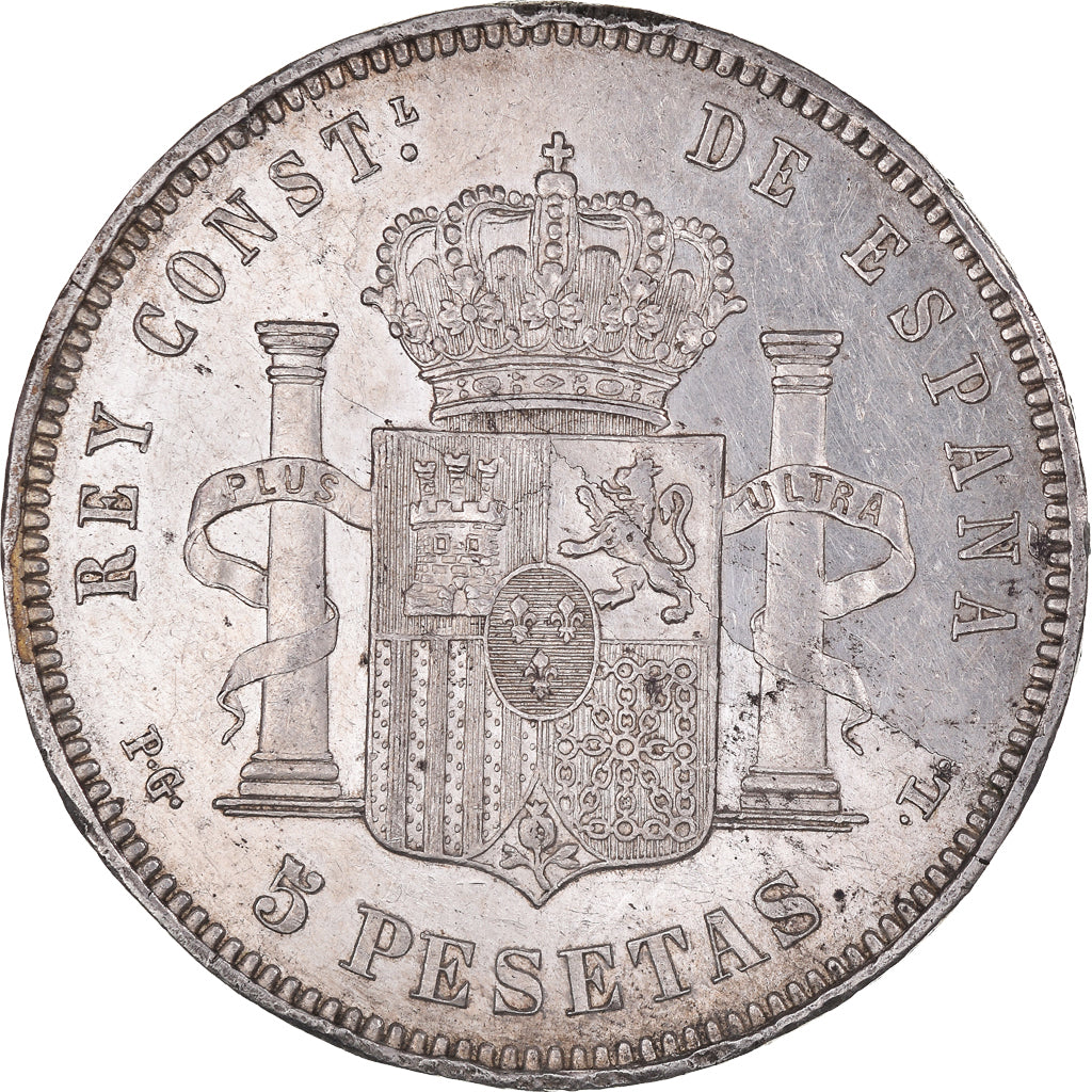 Monnaie, Espagne, Alfonso XIII, 5 Pesetas, 1893, Madrid, SUP, Argent, KM:700