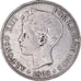 Coin, Spain, Alfonso XIII, 5 Pesetas, 1898, Madrid, VF(30-35), Silver, KM:707