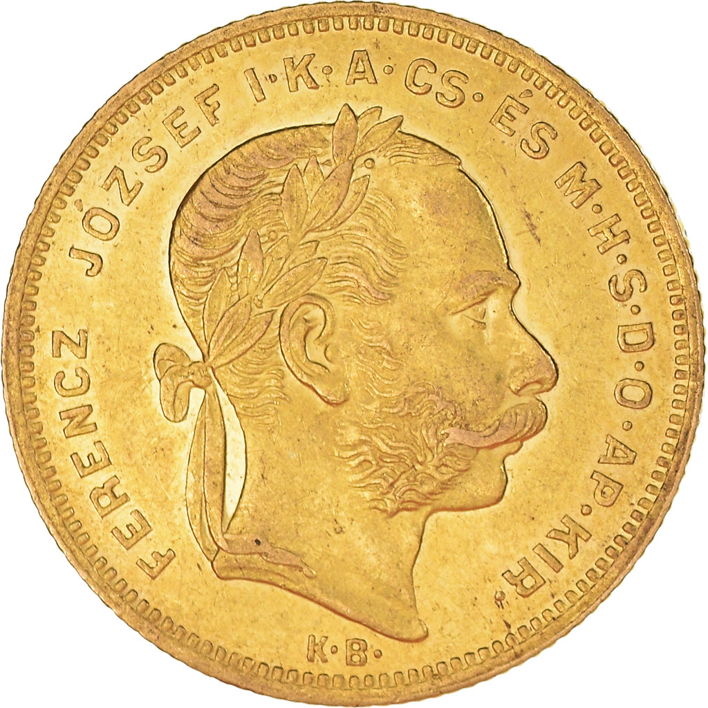 Münze, Ungarn, Franz Joseph I, 8 Forint 20 Francs, 1873, VZ, Gold, KM:455.1
