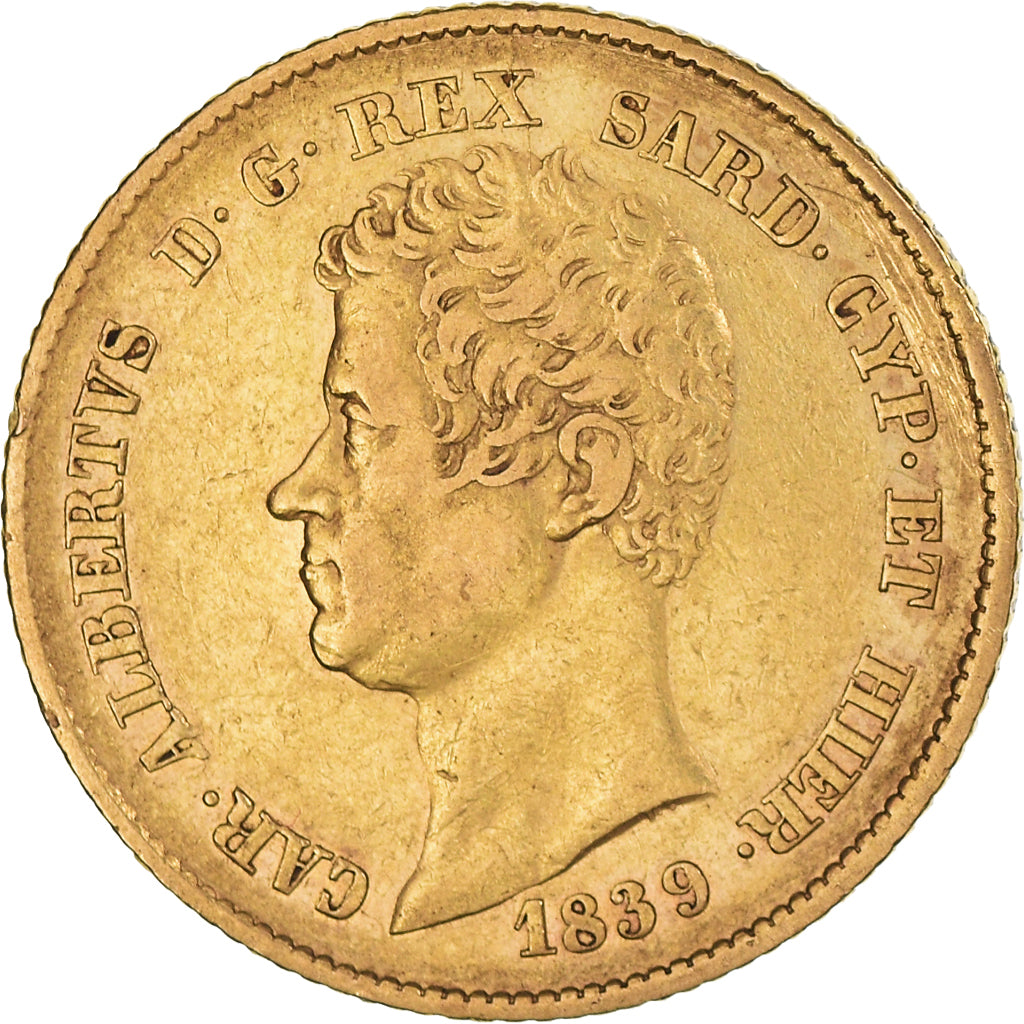 Munten, Italiaanse staten, SARDINIA, Carlo Alberto, 20 Lire, 1839, Torino, ZF