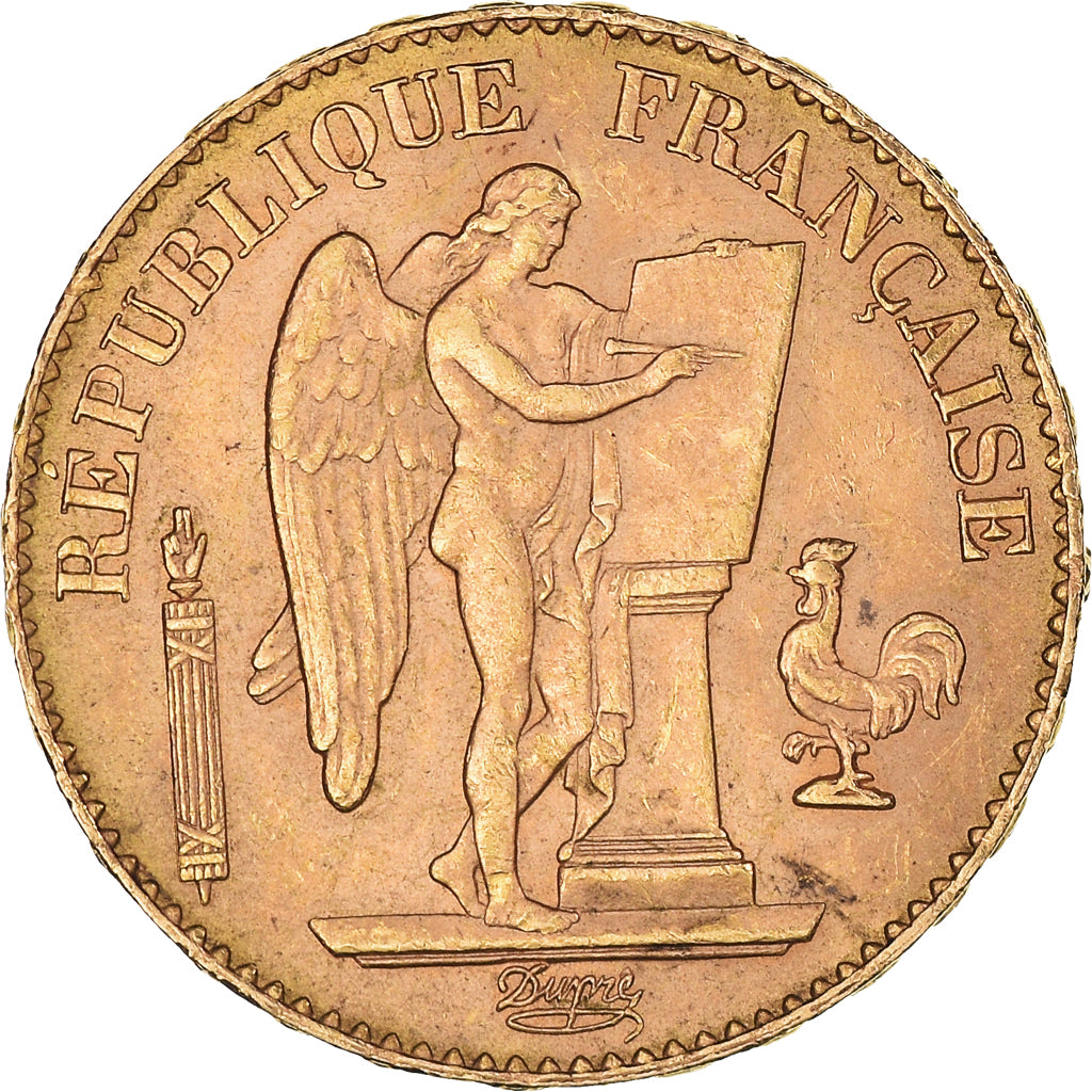 Moneda, Francia, Génie, 20 Francs, 1898, Paris, MBC+, Oro, KM:825, Gadoury:1063