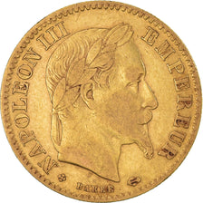 Coin, France, Napoleon III, 10 Francs, 1864, Strasbourg, VF(30-35), Gold
