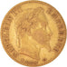 Moneda, Francia, Napoleon III, 10 Francs, 1866, Strasbourg, BC+, Oro, KM:800.1