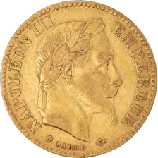 Münze, Frankreich, Napoleon III, 10 Francs, 1866, Strasbourg, S+, Gold