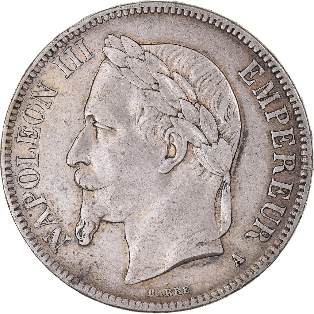 Munten, Frankrijk, Napoléon III, 5 Francs, 1867, Paris, ZF, Zilver, KM:799.1