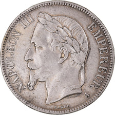 Munten, Frankrijk, Napoléon III, 5 Francs, 1867, Paris, ZF, Zilver, KM:799.1
