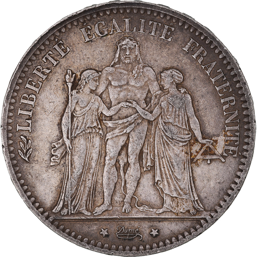 Coin, France, Hercule, 5 Francs, 1877, Paris, AU(50-53), Silver, KM:820.1