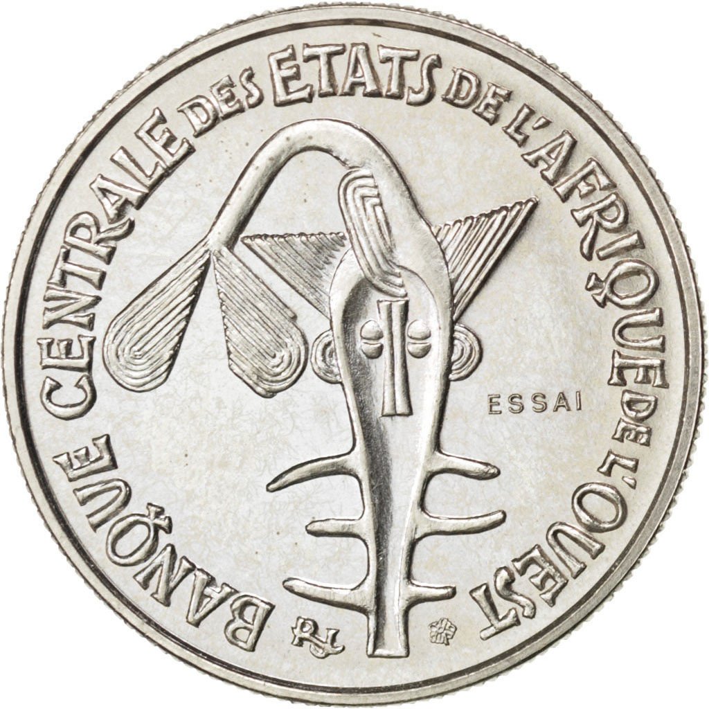 WEST AFRICAN STATES, 50 Francs, 1972, KM #E6, MS(60-62), Copper-Nickel, 4.94