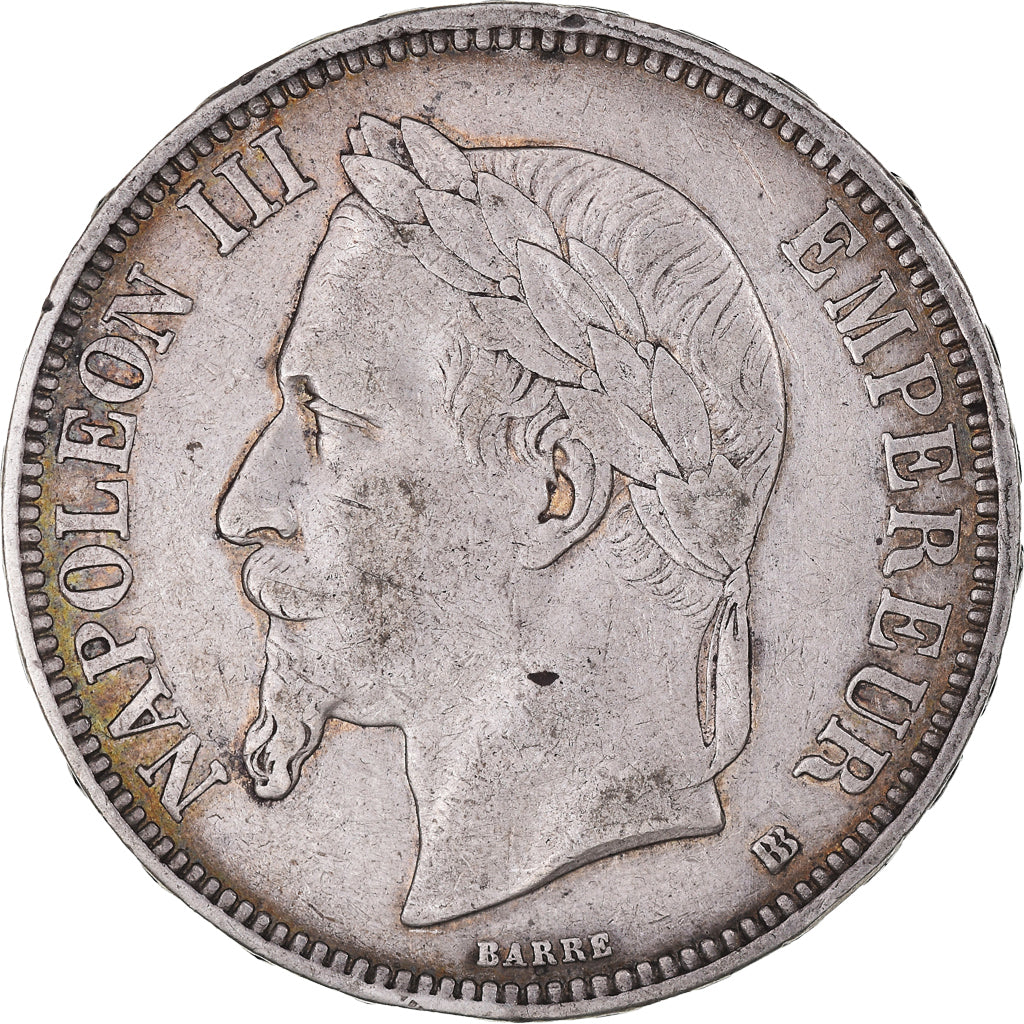 Coin, France, Napoleon III, 5 Francs, 1869, Strasbourg, VF(30-35), Silver