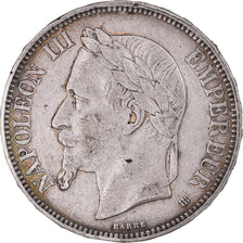 Coin, France, Napoleon III, 5 Francs, 1869, Strasbourg, VF(30-35), Silver