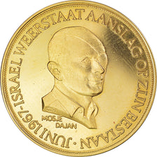 Nederland, Token, Moshe Dayan, 1967, UNC-, Goud