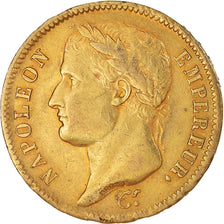 Coin, France, Napoléon I, 40 Francs, 1811, Paris, AU(50-53), Gold, KM:696.1