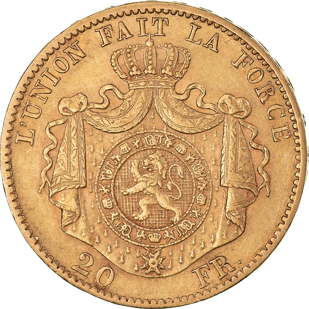 Monnaie, Belgique, Leopold II, 20 Francs, 20 Frank, 1867, TTB, Or, KM:32