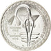 Coin, West African States, 500 Francs, 1972, MS(63), Silver, KM:E7