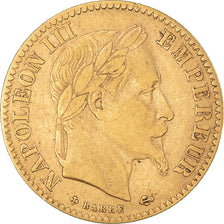 Munten, Frankrijk, Napoleon III, 10 Francs, 1866, Strasbourg, Large BB, ZF
