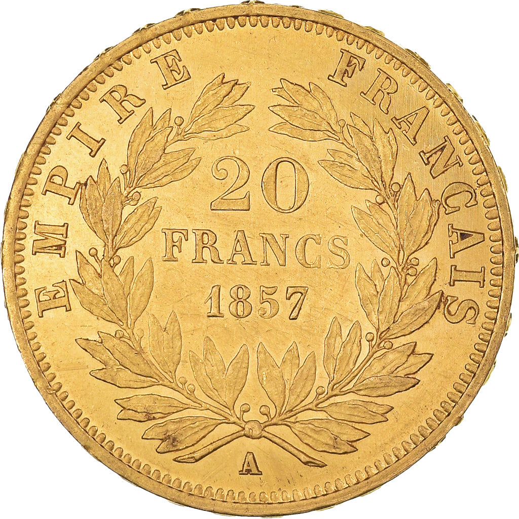 Monnaie, France, Napoleon III, 20 Francs, 1857, Paris, TTB+, Or, Gadoury:1061