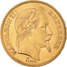 Moneta, Francja, Napoleon III, 20 Francs, 1863, Paris, MS(60-62), Złoto
