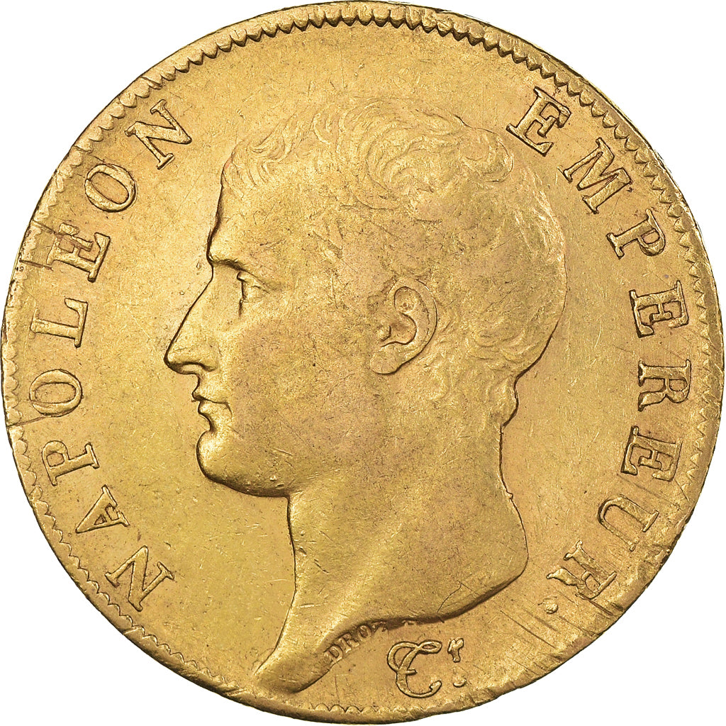 Moneta, Francja, Napoleon I, 40 Francs, AN 13, Paris, VF(30-35), Złoto