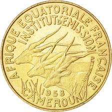 Münze, Kamerun, 5 Francs, 1958, Paris, VZ, Aluminum-Bronze, KM:E7, Lecompte:26