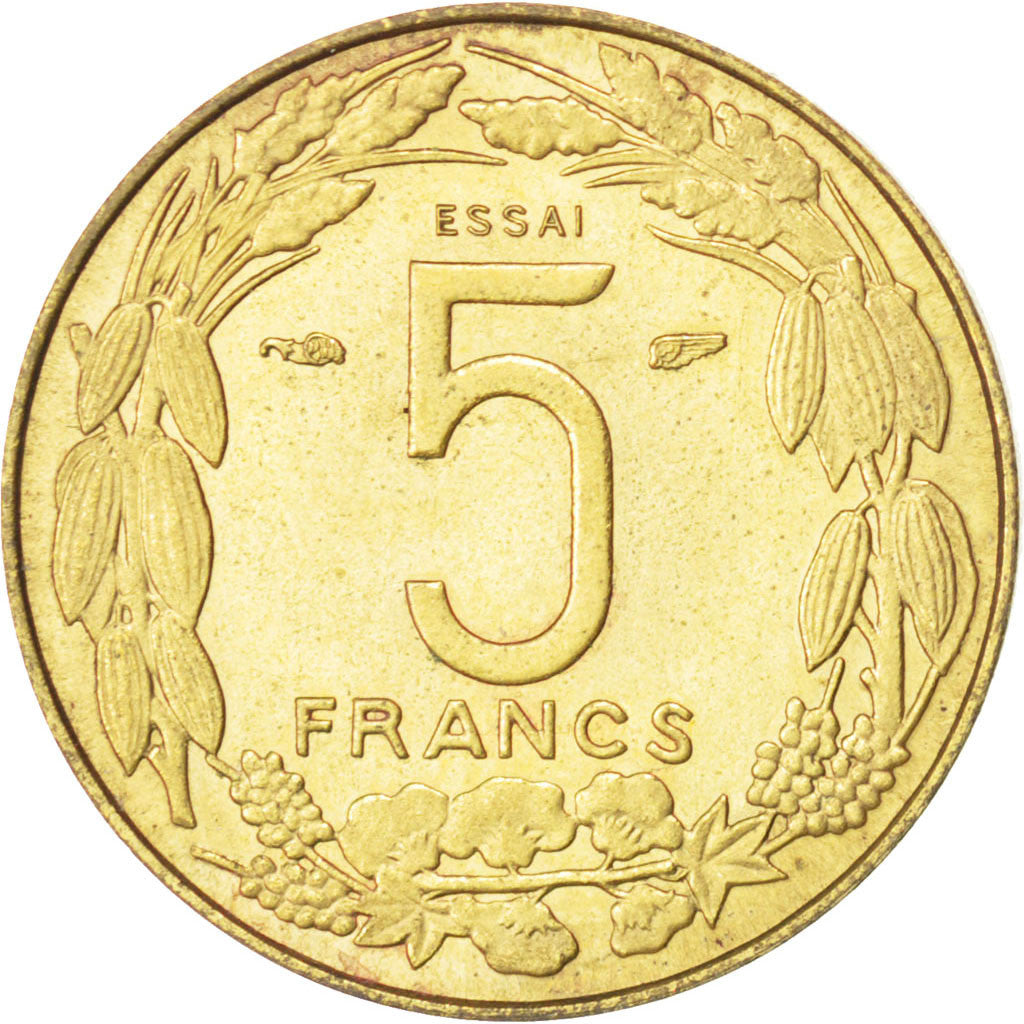 Münze, Kamerun, 5 Francs, 1958, Paris, VZ, Aluminum-Bronze, KM:E7, Lecompte:26