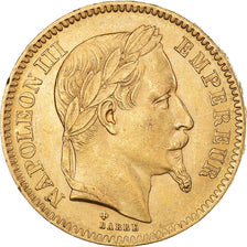 Munten, Frankrijk, Napoleon III, 20 Francs, 1865, Strasbourg, ZF+, Goud