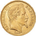 Munten, Frankrijk, Napoleon III, 20 Francs, 1865, Strasbourg, ZF+, Goud