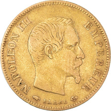 Munten, Frankrijk, Napoleon III, 10 Francs, 1857, Paris, FR+, Goud, KM:784.3