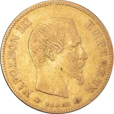 Moneta, Francja, Napoleon III, 10 Francs, 1857, Paris, VF(30-35), Złoto