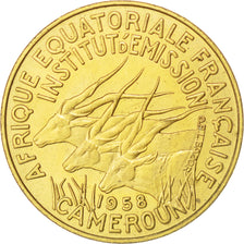 Coin, Cameroon, 10 Francs, 1958, Paris, AU(55-58), Aluminum-Bronze, KM:E8