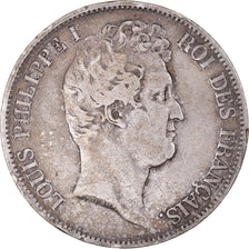 Moeda, França, Louis-Philippe, 5 Francs, 1831, Rouen, F(12-15), Prata