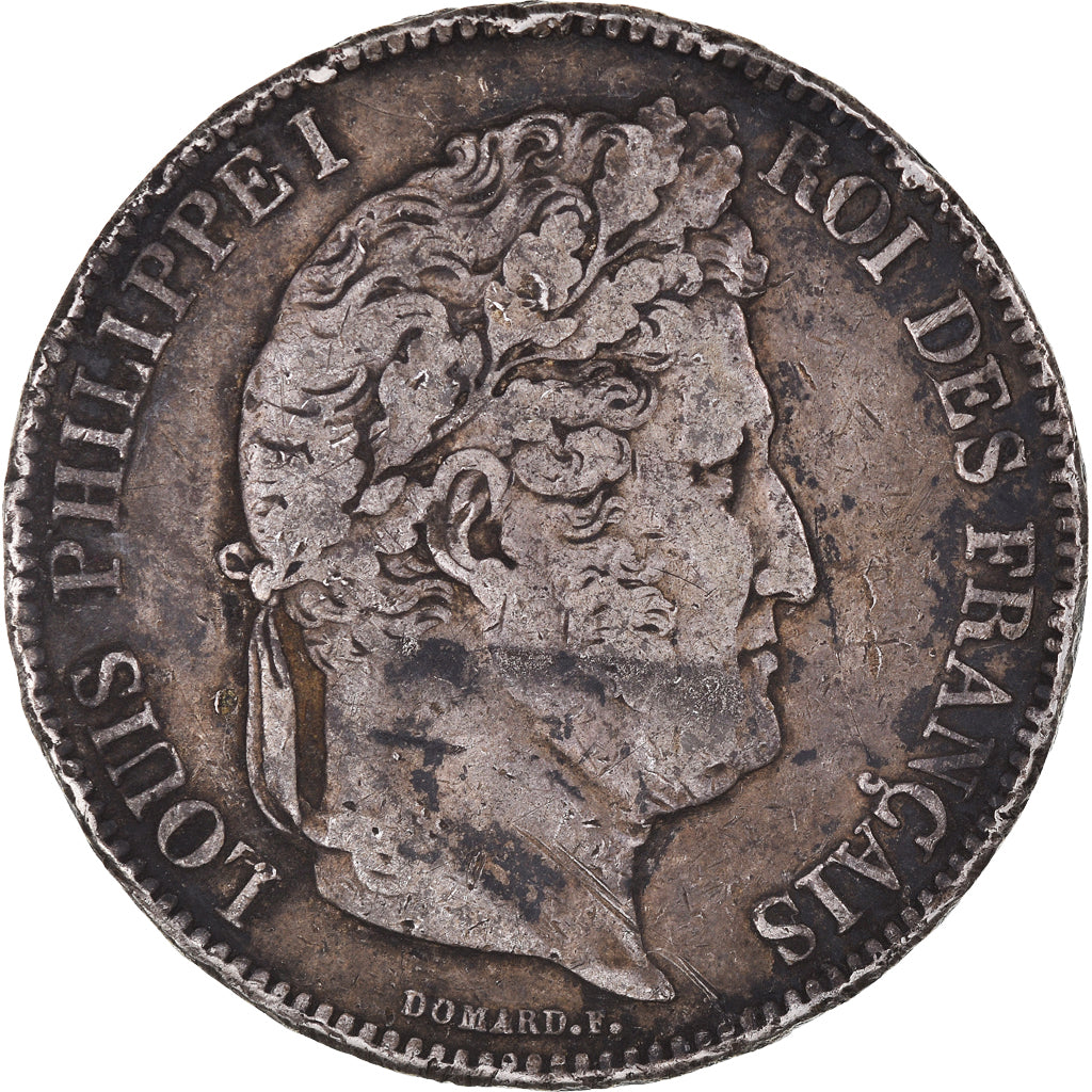 Coin, France, Louis-Philippe, 5 Francs, 1834, Nantes, VF(20-25), Silver