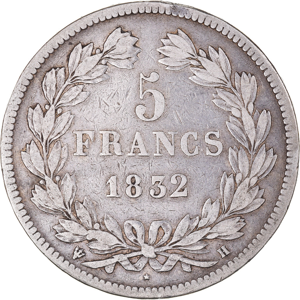 Coin, France, Louis-Philippe, 5 Francs, 1832, La Rochelle, VF(20-25), Silver