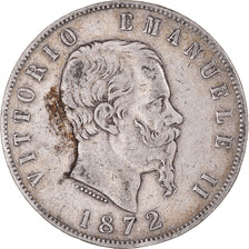 Monnaie, Italie, Vittorio Emanuele II, 5 Lire, 1872, Milan, TB, Argent, KM:8.3