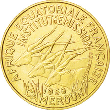CAMEROON, 10 Francs, 1958, Paris, KM #E8, AU(55-58), Aluminum-Bronze, Lecompte..
