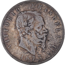 Coin, Italy, Vittorio Emanuele II, 5 Lire, 1873, Milan, Contemporary forgery