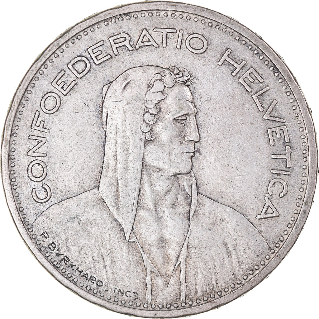 Coin, Switzerland, 5 Francs, 1931, Bern, VF(30-35), Silver, KM:40