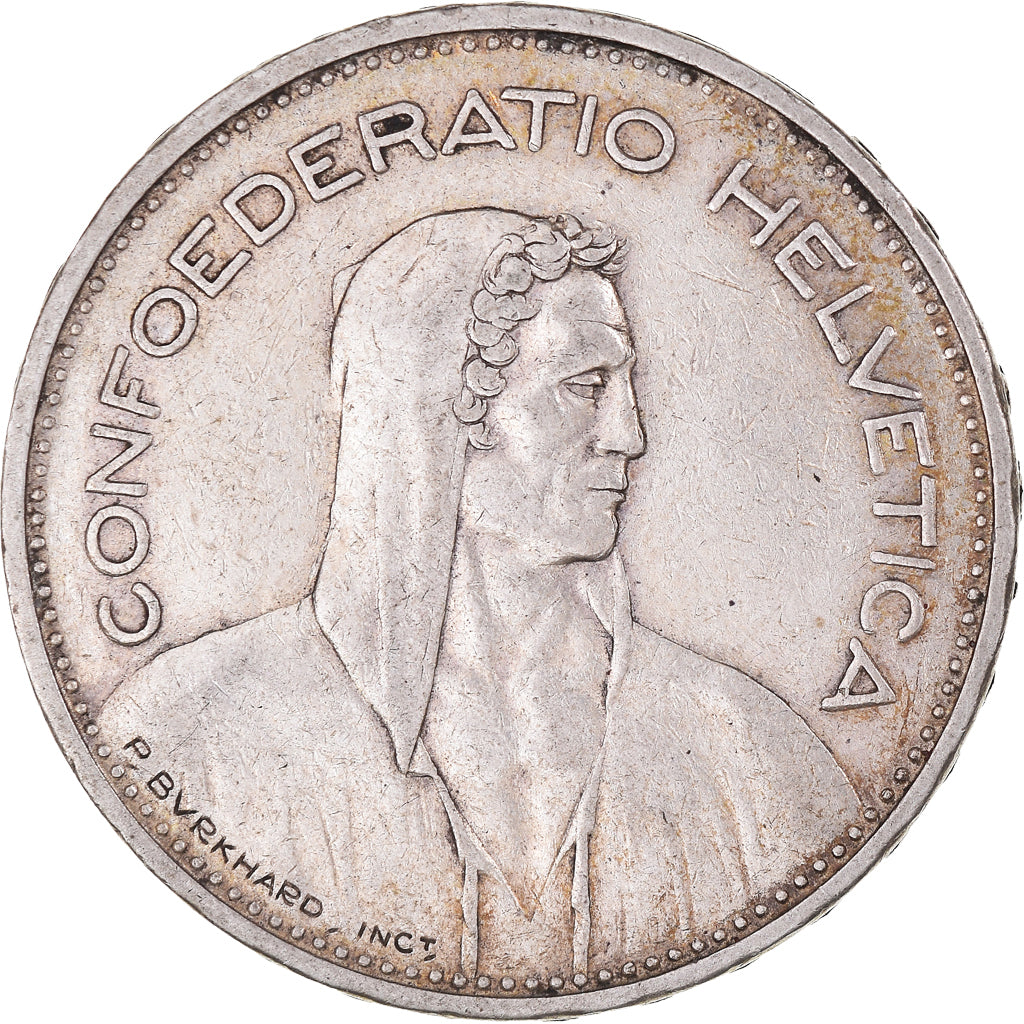 Coin, Switzerland, 5 Francs, 1932, Bern, VF(30-35), Silver, KM:40