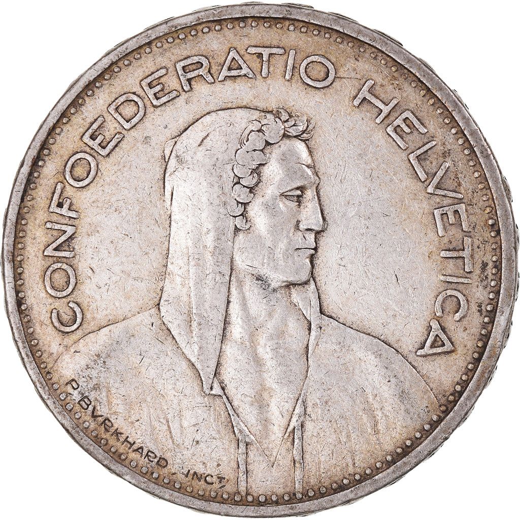 Coin, Switzerland, 5 Francs, 1932, Bern, VF(30-35), Silver, KM:40