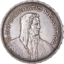 Coin, Switzerland, 5 Francs, 1954, Bern, EF(40-45), Silver, KM:40