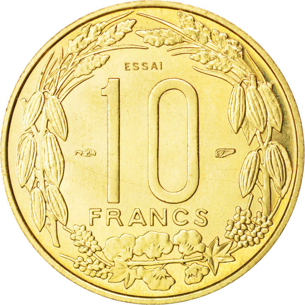 Moneda, Camerún, 10 Francs, 1958, Paris, SC, Aluminio - bronce, KM:E8