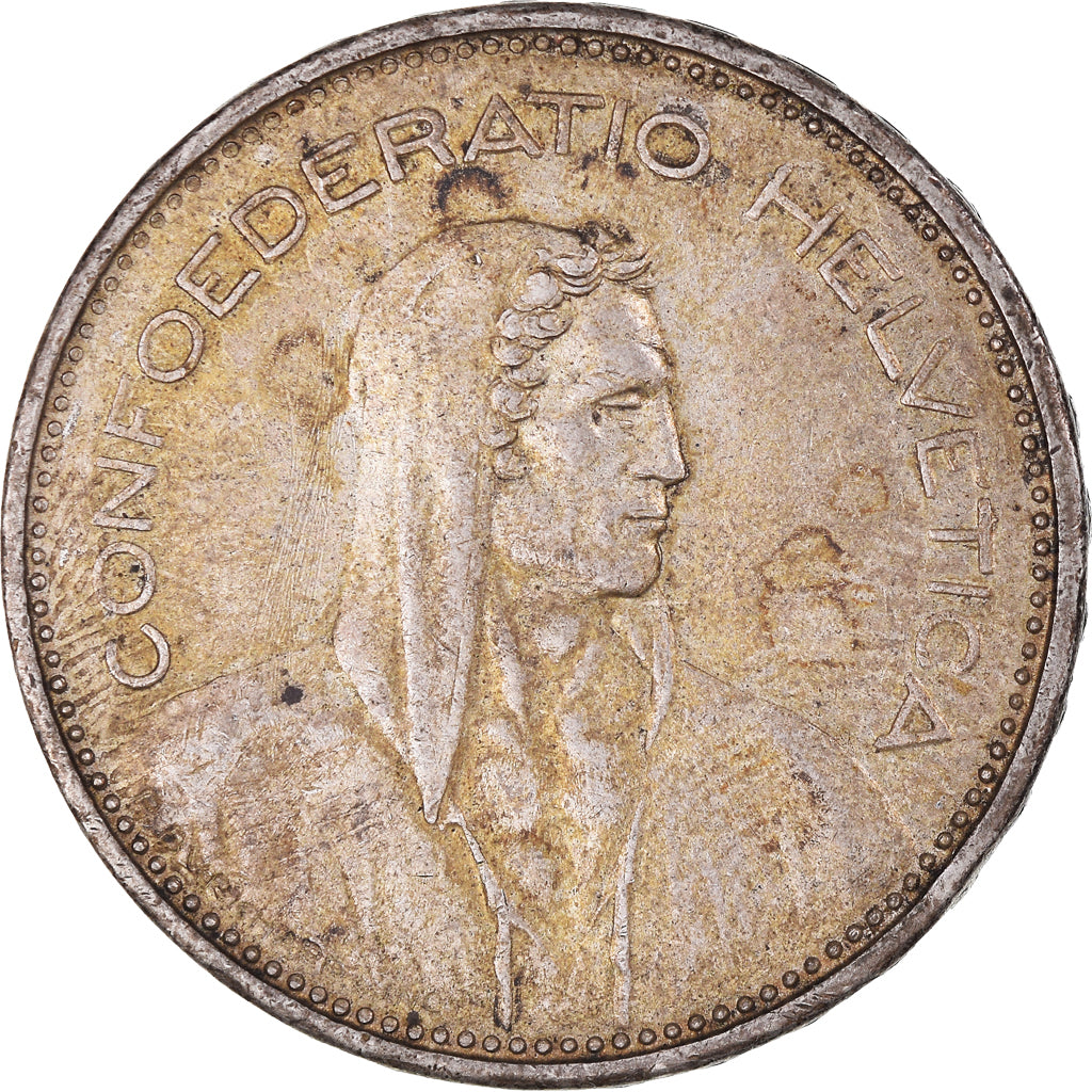 Coin, Switzerland, 5 Francs, 1965, Bern, EF(40-45), Silver, KM:40