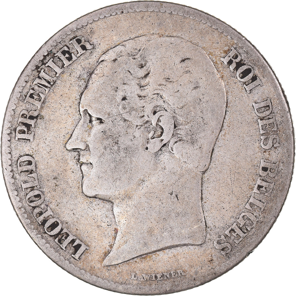 Coin, Belgium, Leopold I, 2-1/2 Francs, 1849, VF(20-25), Silver, KM:11