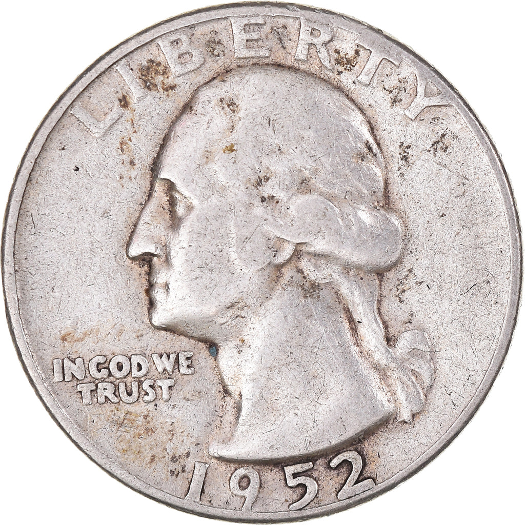 Coin, United States, Washington Quarter, Quarter, 1952, U.S. Mint, Philadelphia